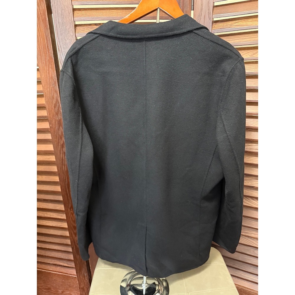 Express Mens Black Wool Blend 2-Button Blazer Jacket Large NWT - Picture 2 of 5
